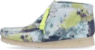 Clarks Turquoise Tie Dye Wallabee Boot - Heren - Veterlaarzen - Veelkleurig - 43 EU - Leer - Schoenen