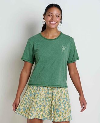 Toad & Co Womens Boundless Jersey Short Sleeve Crew in Pasture Love All at Nordstrom, Size X-Small