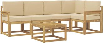 vidaXL Conjunto De Sof&aacute;s De Exterior 6 Uds. Y Beige Vidaxl