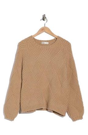 Elodie Diamond Knit Sweater in Taupe at Nordstrom Rack, Size X-Large
