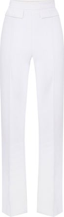 Elisabetta Franchi Tailored White High Waist Wide-Leg Pants