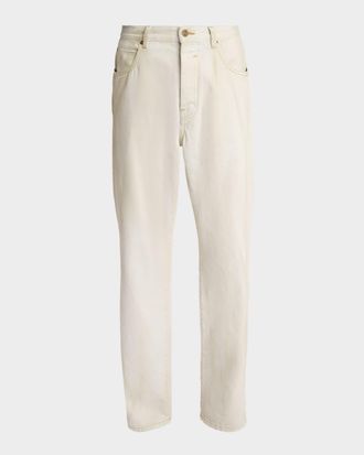 Balmain Men & apos;s Relaxed Faded Denim Jeans