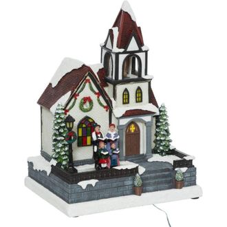 F&eacute;&eacute;ric Lights & Christmas F&eacute;&eacute;ric Lights And Christmas - Campanile del villaggio natalizio illuminato con musica 17 led bianco caldo con trasformatore - Feeric lights &