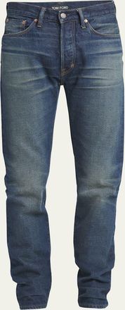Tom Ford Mens Selvedge Denim Slim-Leg Jeans