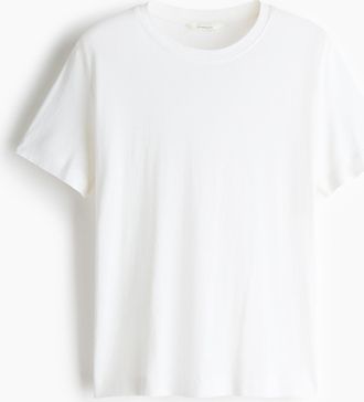 H&M T-Shirt aus Seidenmix - White
