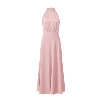 Sams&oslash;e & Sams&oslash;e Elegante A-Lijn Neckholder Jurk - Dames - Maxi kleedjes - Roze - XL - Kleedjes