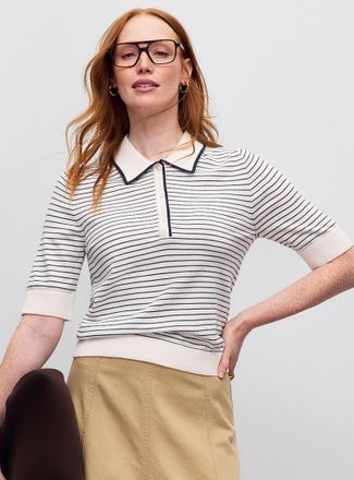 Part Two Womens Ultra-soft patterned Polo Shirt shirt
