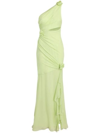 Cinq &agrave; Sept Kaleb one-shoulder gown - Green