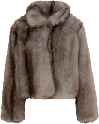 Fracomina Cropped Imitatiebont Jas - Dames - Jassen - Veelkleurig - XS - Polyester - Jassen