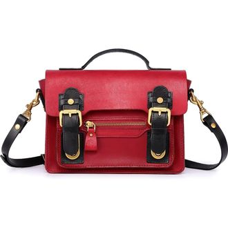OLD TREND Aster Mini Leather Satchel in Red at Nordstrom Rack