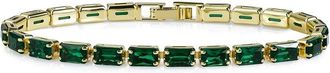 Liv Oliver 18K Plated 7.90 Ct. Tw. Green Quartz Bracelet