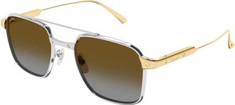 Cartier Accessoires, Heren, Grijs, ONE Size, Santos Navigator Zonnebril