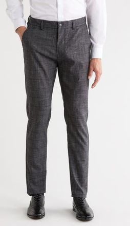 T.R. Premium Plaid Straight Leg Trousers in Navy at Nordstrom Rack, Size 34