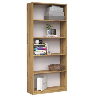 Topeshop Florence - Librer&iacute;a Moderna - Estanter&iacute;a De Despacho Cl&aacute;sica - Dimensiones: 182x60x30 - 4 Estantes - Dise&ntilde;o Simple