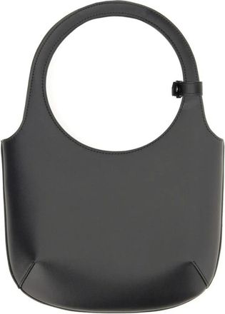 Courrèges Crossbody Bags - Minimalist Black Leather Handbag With Rounded Top - Gr. unisize - in Schwarz - für Damen