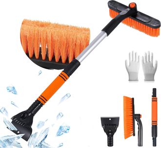 OEM Raspador De Hielo Para Coche Con Cepillo, Cepillo Eficiente Para Nieve Para Coche, Raspador De Hielo Para Coche Con Guante [telesc&oacute;pico], Cepillos Gra