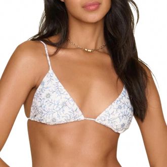 Xirena Tia Bikini Top In White Blossom