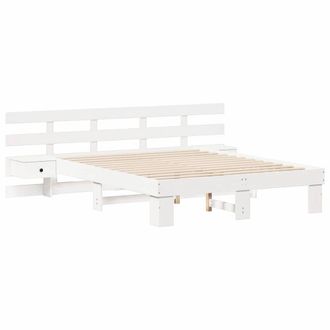 Berkfield Home White 140 x 200 cm Solid pine wood & Solid pine wood
