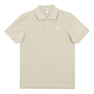 Nike Sportswear Casual Sports lapel Short Sleeve Polo Shirt Yellow CJ4457-206