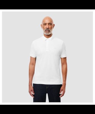 Lacoste Mens Regular Fit Paris Stretch Pique Polo In White