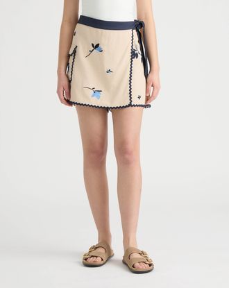 NVLT Womens Embroidered Skort