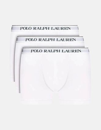 Ralph Lauren Mens RALPH LAUREN 3 PACK CLASSIC TRUNKS WHITE - Size: 35/34/32