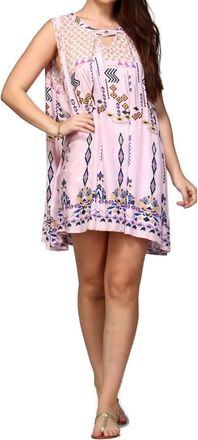Velzera Sleeveless Keyhole Dress In Pink