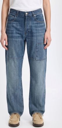 Wales Bonner Jeans a gamba larga e vita alta in denim di cotone