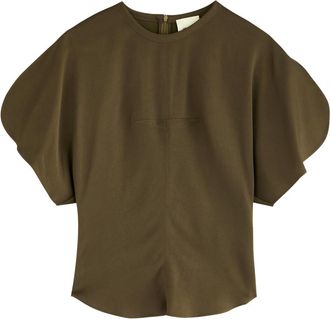 Isabel Marant Karlita Satin top - Bronze - 36 (UK8 / S)