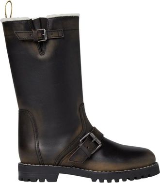 Fendi Commando Boot - Dames - Schoenen - Bruin - Maat: 40 EU Leer