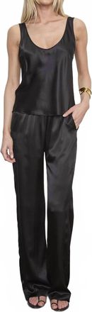 Enza Costa Silk Satin Everywhere Pant In Black