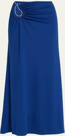 CHRISTOPHER ESBER Paisley Ruched Maxi Skirt