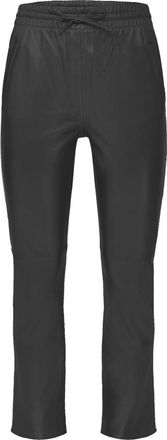 Oakwood Broeken, Dames, Zwart, L, Leer, Leren Joggingbroek