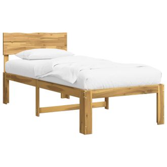 vidaXL Estructura De Cama Individual Con Cabecera Rostock Blanco Vidaxl