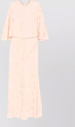 Forte_Forte long dress draped detail floral pattern