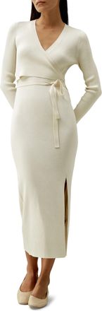 LilySilk Elegant Wrap-Front Silk Knit Dress