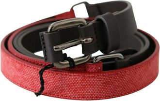 Costume National Leather Logo Buckle Waist Womens Belt