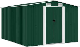 vidaXL Caseta De Jard&iacute;n Metal Verde 257x298x178 Cm Vidaxl