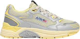 Autry Hyperway Womens Silver/Lemon Sneakers