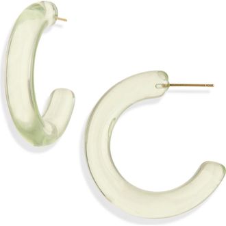 Nordstrom Chunky Resin Hoop Earrings in Mint at Nordstrom Rack