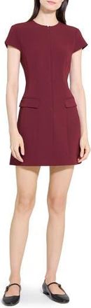 Theory Short Sleeve Front Zip Minidress in Grenache - 1Pa at Nordstrom Rack, Size 12