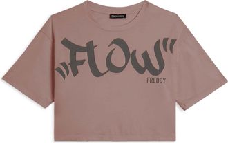 Freddy T-shirt cropped con stampa Flow centrale