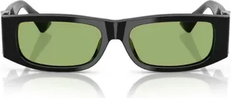 Versace Black 0VE4476U Medusa Glam Acetate Rectangular Sunglasses