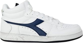 Diadora Leren Sneakers met Print Rubberen Zool - Heren - Sneakers - Wit - 40 EU - Leer - Schoenen