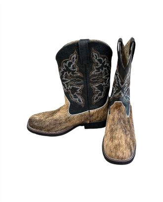 Roper Womens On Hide Boot In Dark Hair