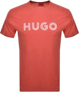 HUGO BOSS Men Drochet T-Shirt In Medium Red