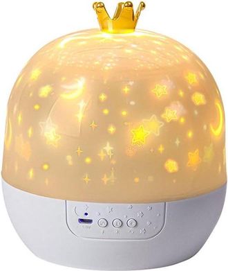 OEM Proyector De Luz Nocturna Con M&uacute;sica, Luz Nocturna Giratoria Con Forma De Corona, 21 Proyecciones Tem&aacute;ticas, Luz Ambiental