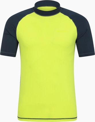 Mountain Warehouse Mens Mountain Warehouse Mens UV Protection Rash Guard - Yellow - Size: 38