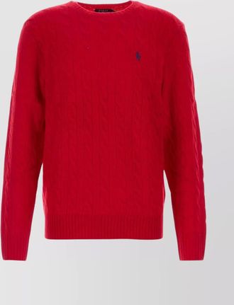 Polo Ralph Lauren Ralph Lauren - wool cashmere fine knit logo pattern crewneck jumper