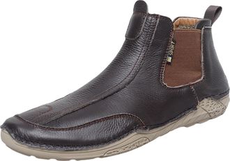 Generic Mens High Cut Leather Shoes Casual Slip On Short Boots Without Lacing Flat Shoe Comfy Super Soft Leather Trainers Plus Size Biker Footwear for Daily W